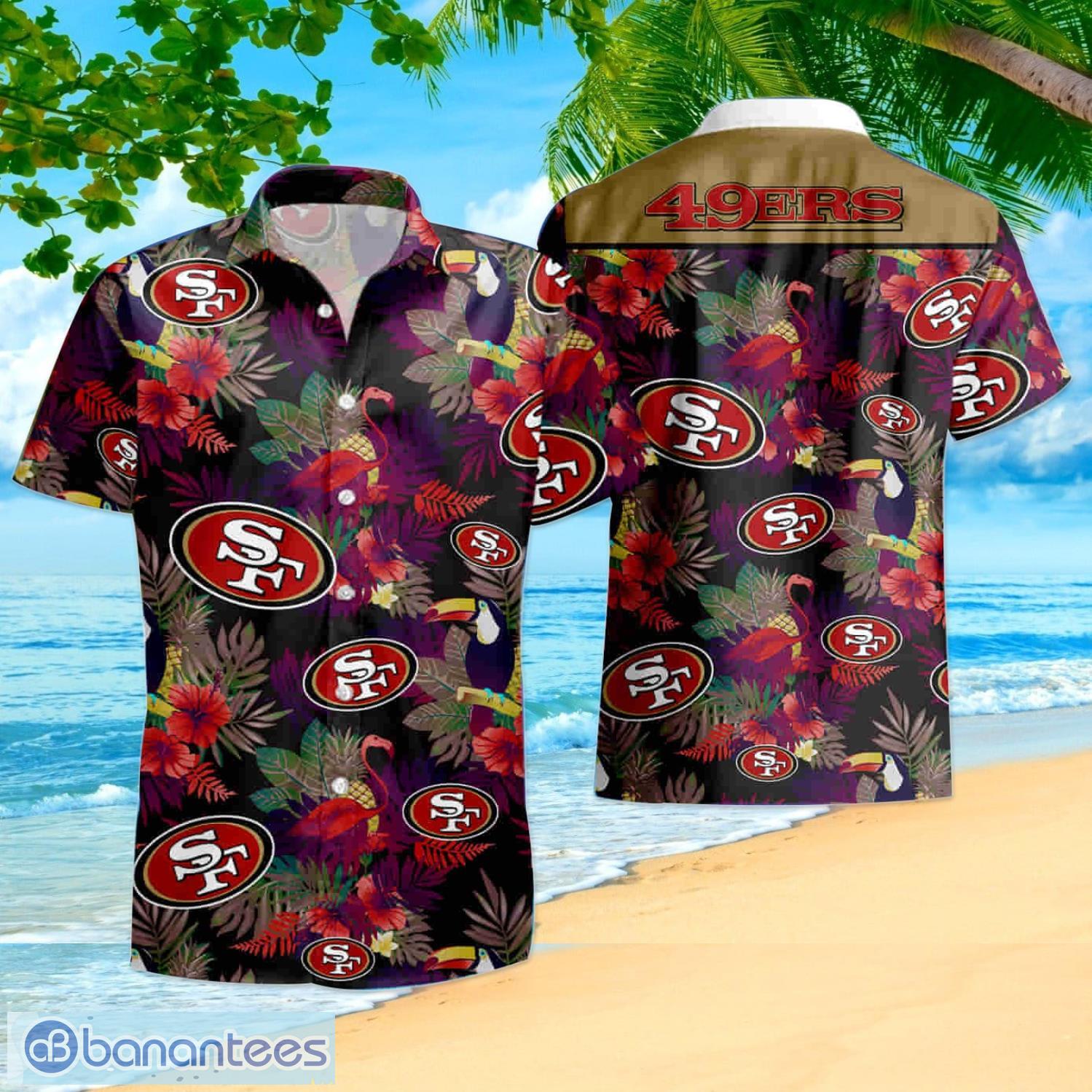 San Francisco 49ers Short Sleeve Aloha Hawaiian Shirt And Shorts