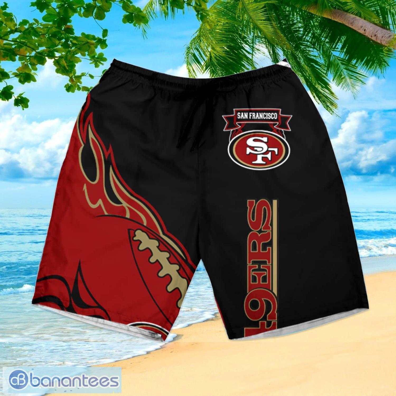 San Francisco 49ers Summer Hawaiian Shirt And Shorts - Banantees
