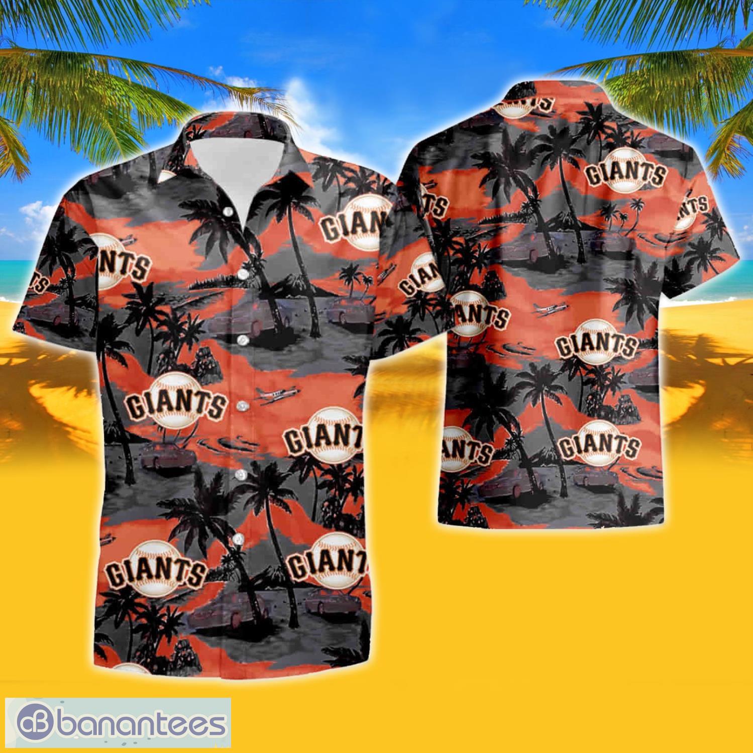SAN FRANCISCO GIANTS MLB TOMMY BAHAMA Hawaiian Shirt And Short Set