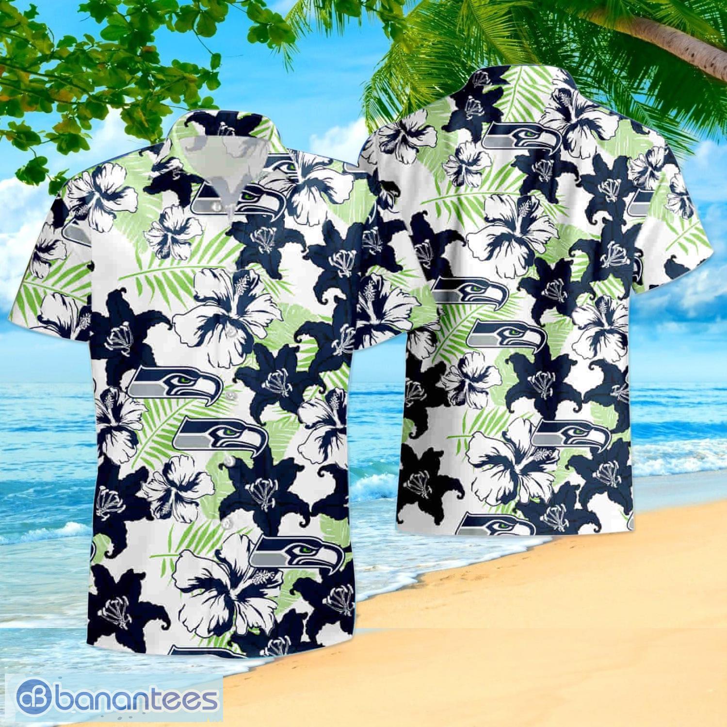 Seattle Seahawks NFL Hawaiian Shirt Custom Sea Shores Aloha Shirt