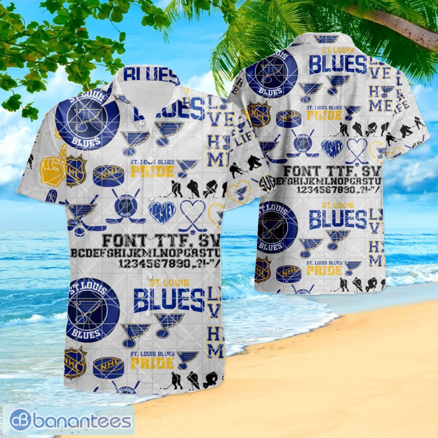 St Louis Blues Nhl Summer Hawaiian Shirt And Shorts Product Photo 1
