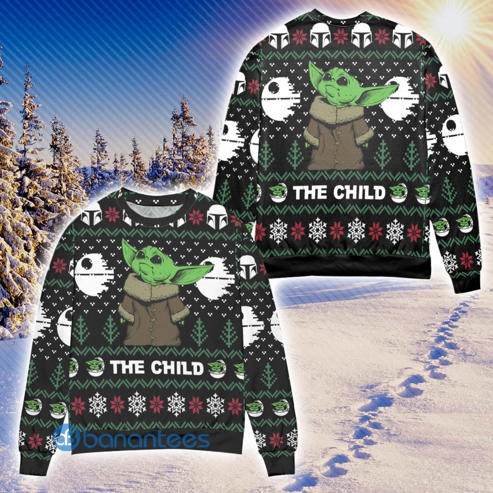 New York Yankees Baby Yoda Star Wars Christmas Gift 3D Ugly Christmas  Sweater Christmas Holiday Family Gift