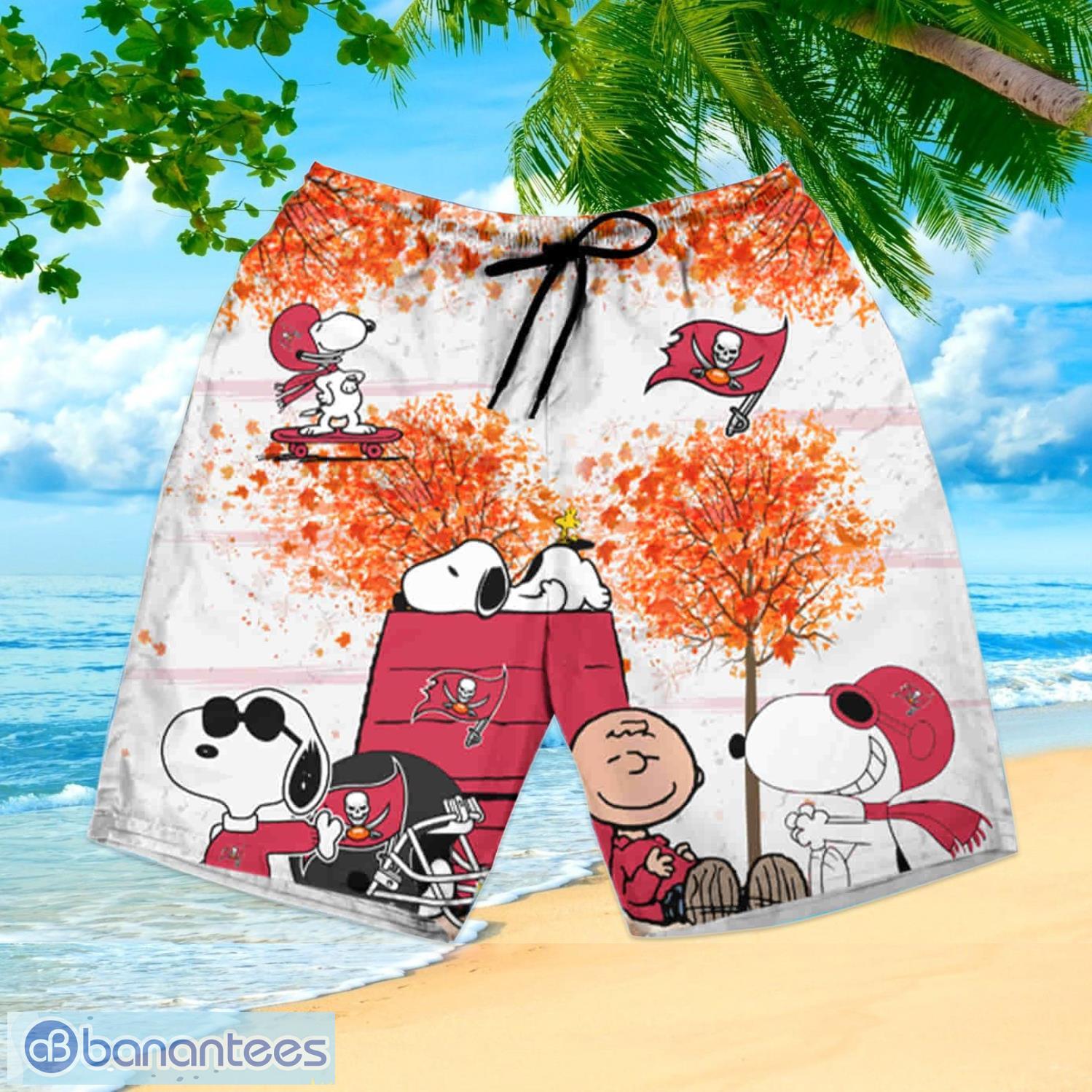 Tampa Bay Buccaneers Mens Hawaiian Outfits 2 Pcs Button Down Shirt Summer  Shorts