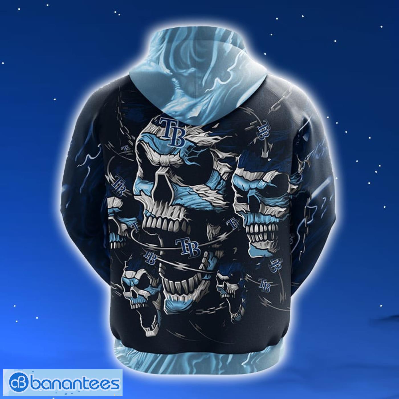 Tampa Bay Rays MLB Skull Funny 3D Hoodie Zip Hoodie For Men And Women Sport Gift Product Photo 2