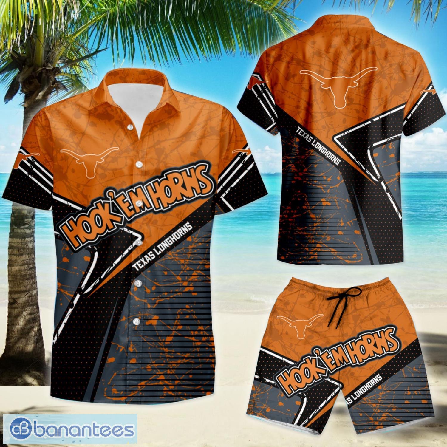 Texas Longhorns Ncaa2 Summer Hawaiian Shirt And Shorts - Banantees