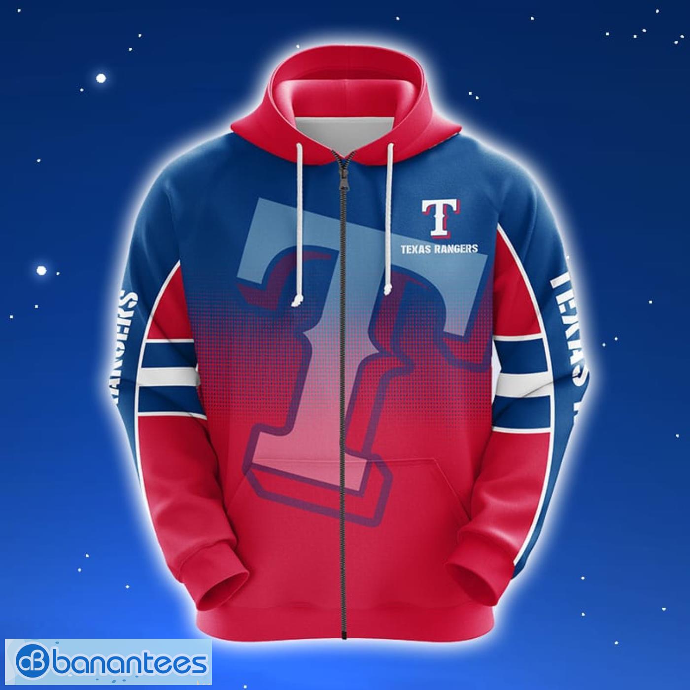 Texas Rangers MLB Red 3D Hoodie Zip Hoodie For Men And Women Sport Gift Product Photo 1