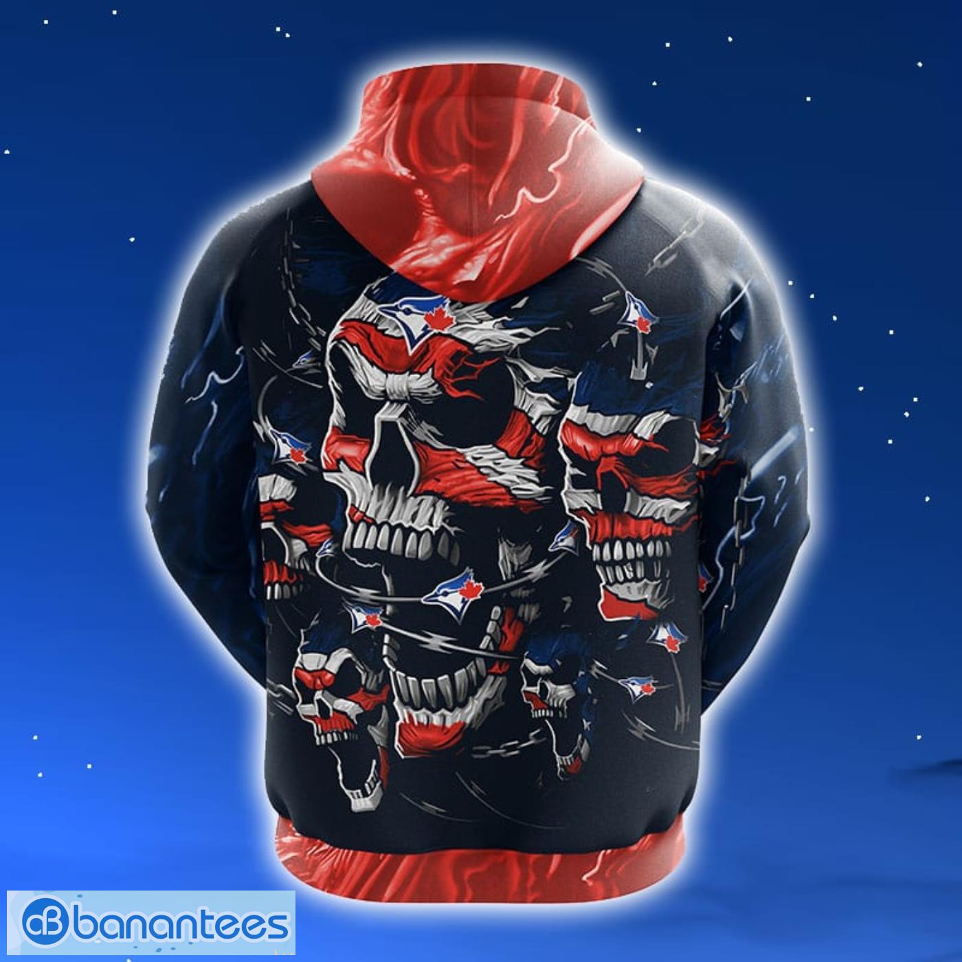 Toronto Blue Jays Skull Funny Red 3D Hoodie Zip Hoodie For Men And Women Sport Gift Product Photo 2