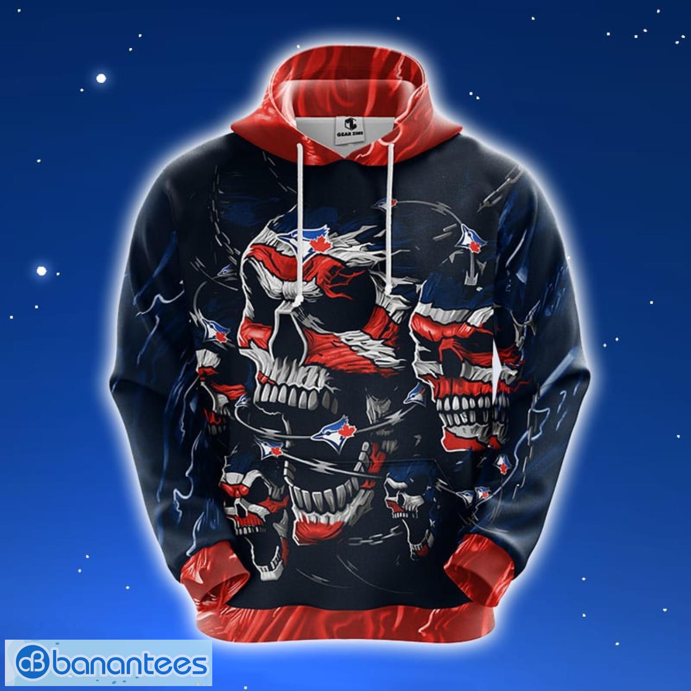 Toronto Blue Jays Skull Funny Red 3D Hoodie Zip Hoodie For Men And Women Sport Gift Product Photo 1