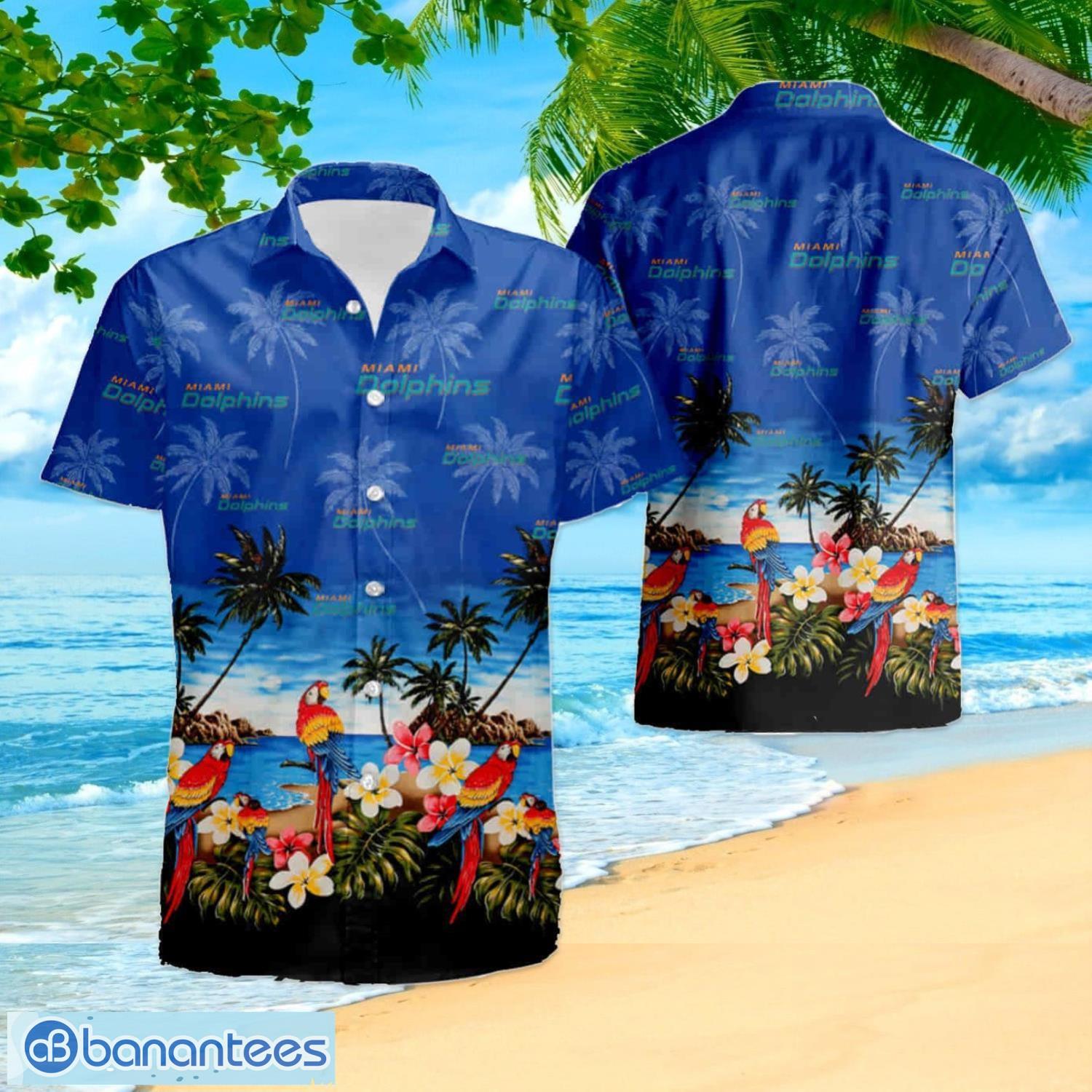 Miami Dolphins Tropical Hawaiian Shirt And Shorts Summer Beach Set -  Banantees