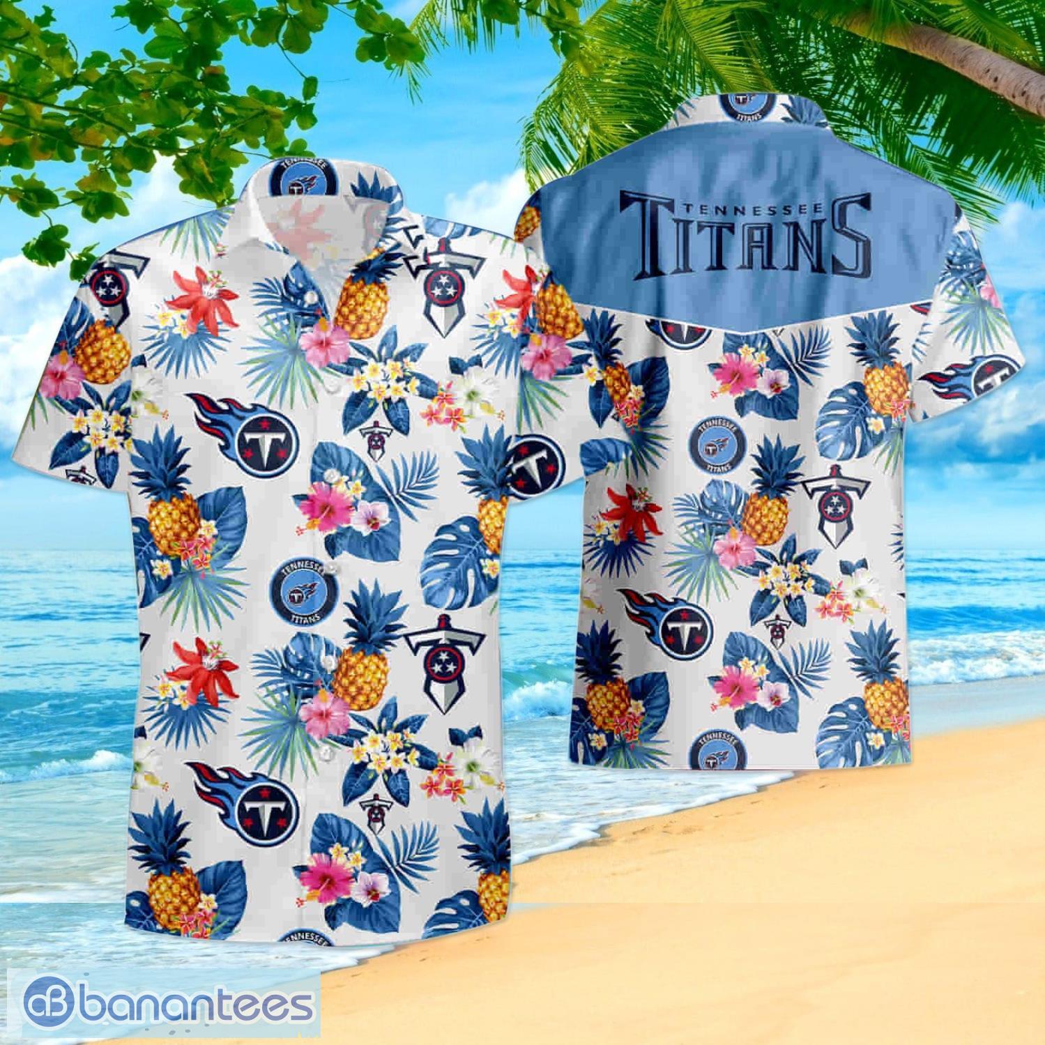 Tennessee Titans NFL And Palm Trees Hawaii Style 3D T-Shirt - Banantees