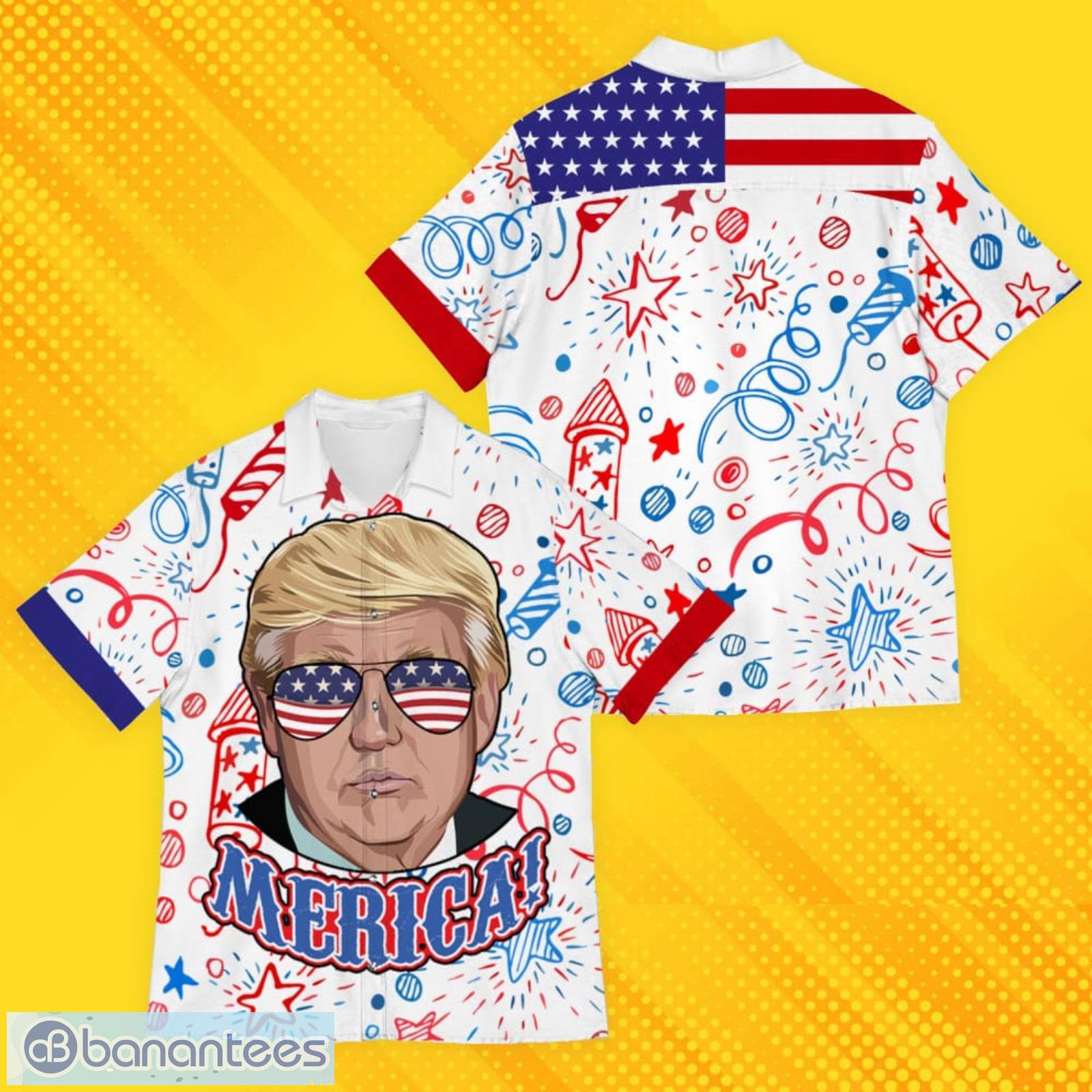 trump 3d hawaiian shirt 1 image Trump 3d Hawaiian Shirt Product Photo 2