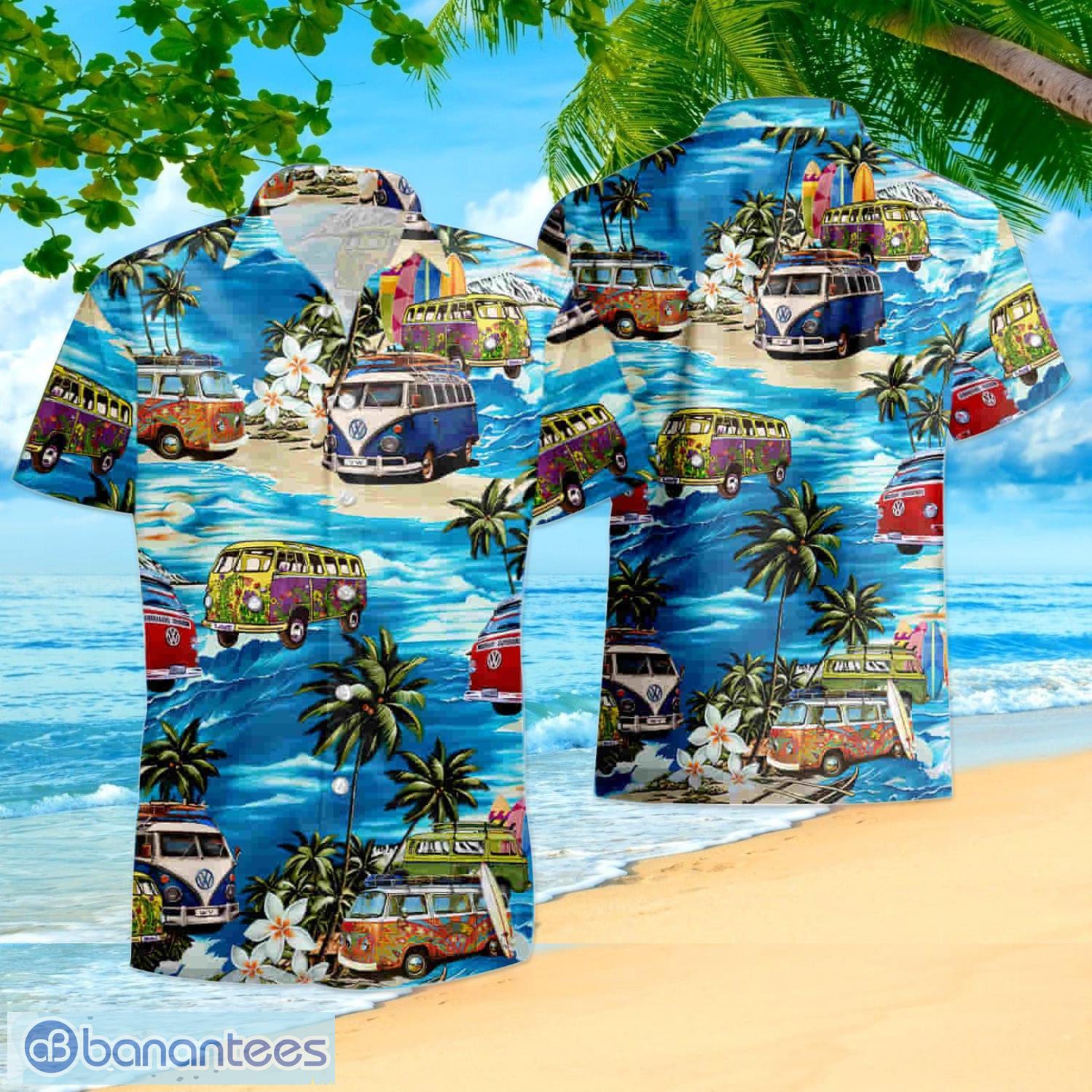 Volkswagen Bus Summer Hawaiian Shirt And Shorts Banantees