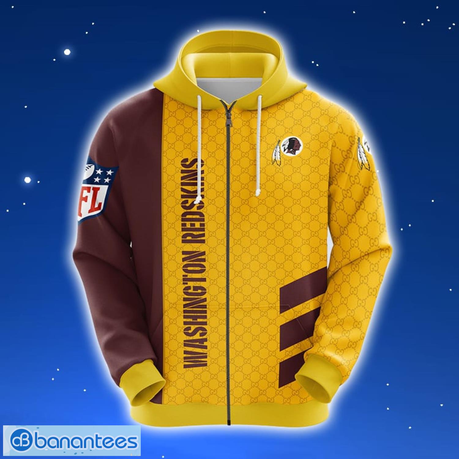 Washington Redskins Logo Hoodies Full Over Print - Banantees