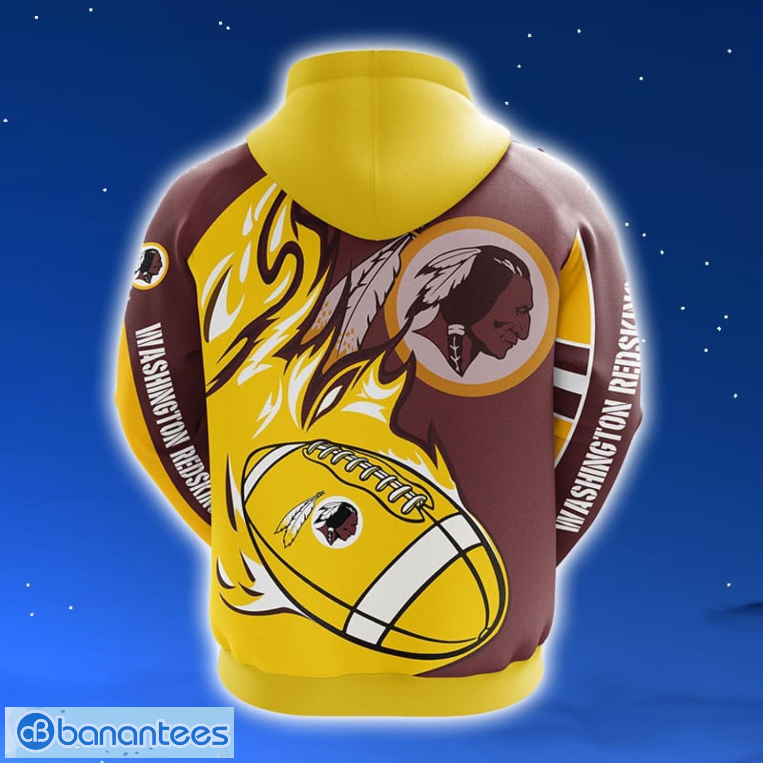 NFL Washington Redskins Custom Name And Number 3D Hoodie, Shirt