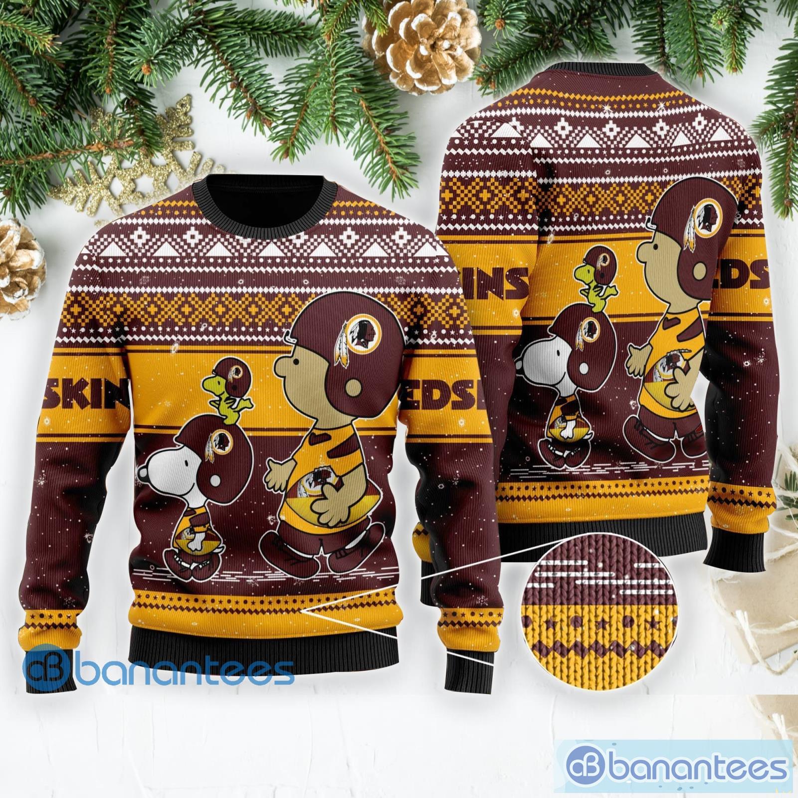 Washington Redskins Snoopy Ugly Christmas Sweater Christmas Gift - Banantees