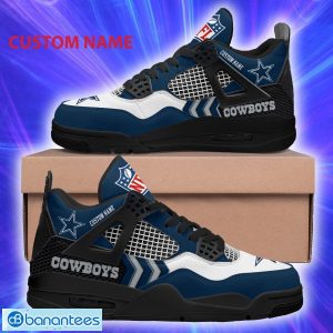 Custom Name Dallas Cowboys NFL Air Jordan 4 Sneakers For Men And Women Unisex Running Shoes - Custom Name Dallas Cowboys NFL Signature Air Jordan 4 Unisex Sneakers Running For Men And Women Gift