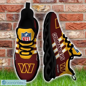 Custom Name Washington Football Running Sneakers Striped Style Max Soul Shoes Product Photo 5