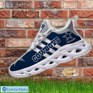 Custom Name Dallas Cowboys Running Sneakers Striped Style Max Soul Shoes For Fans Product Photo 4