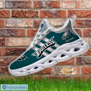 Custom Name Philadelphia Eagles Running Sneakers Striped Style Max Soul Shoes Product Photo 4
