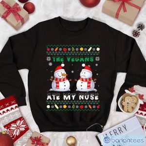 Snowman Christmas Sweatshirt The Vegans Ate My Nose Shirt Christmas Xmas Gifts Product Photo 1