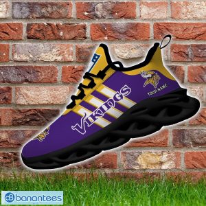 Custom Name Minnesota VikingsRunning Sneakers Striped Style Max Soul Shoes For Fans Product Photo 3