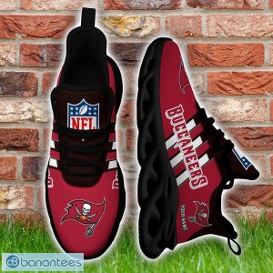 Custom Name Tampa Bay Buccaneers Running Sneakers Striped Style Max Soul Shoes Product Photo 5
