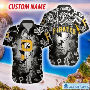 MLB Pittsburgh Pirates Hawaiian Shirt Ocean Hibiscus Custom Name For Fans Gift - Pittsburgh Pirates MLB Hawaiian Shirt_3