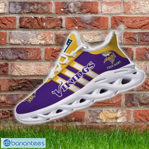 Custom Name Minnesota VikingsRunning Sneakers Striped Style Max Soul Shoes For Fans Product Photo 4