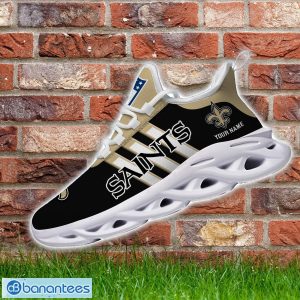 Custom Name New Orleans Saints Running Sneakers Striped Style Max Soul Shoes For Fans Product Photo 4