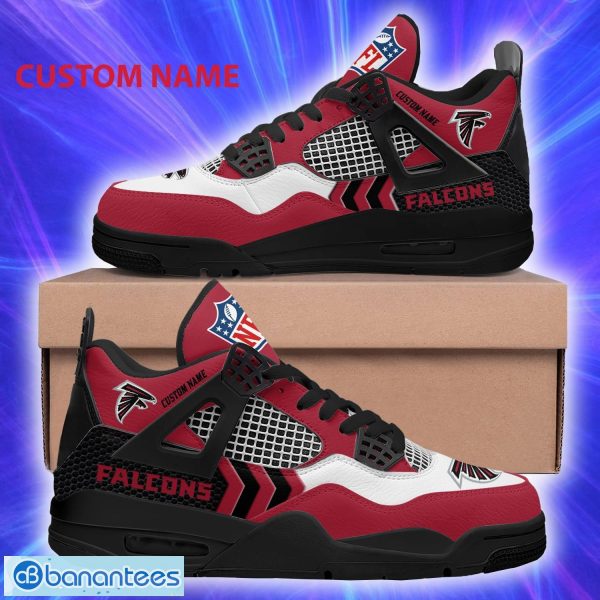 Custom Name Atlanta Falcons NFL Air Jordan 4 Sneakers For Men And Women Unisex Running Shoes - Custom Name Atlanta Falcons NFL Pacific Air Jordan 4 Unisex Sneakers Running For Men And Women Gift
