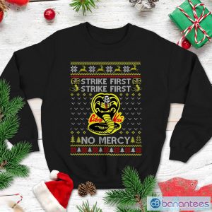 Karate Kid Sweatshirt Cobra Kai Snake Shirt Strike First No Mercy Shirt Christmas Xmas Gifts Product Photo 1