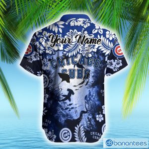 Cubs Hawaiian Shirt Hibiscus Palm Leaf Pattern Chicago Cubs Gift