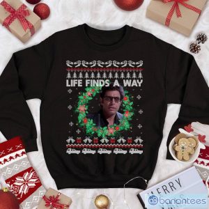 Jurassic Park Ugly Christmas Sweatshirt Jurassic Park Ian Malcolm T Shirt Life Finds A Way Shirt Christmas Xmas Gifts Product Photo 1
