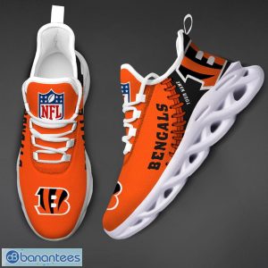 Cincinnati Bengals Logo Unique Cutting Running Sneaker Max Soul Shoes Gift  For Men And Women - YesItCustom