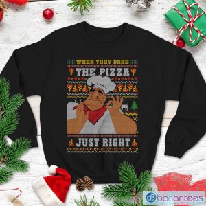 Emperor's New Groove Christmas Sweatshirt Kronk The Pizza Just Right Christmas Sweatshirt Product Photo 1