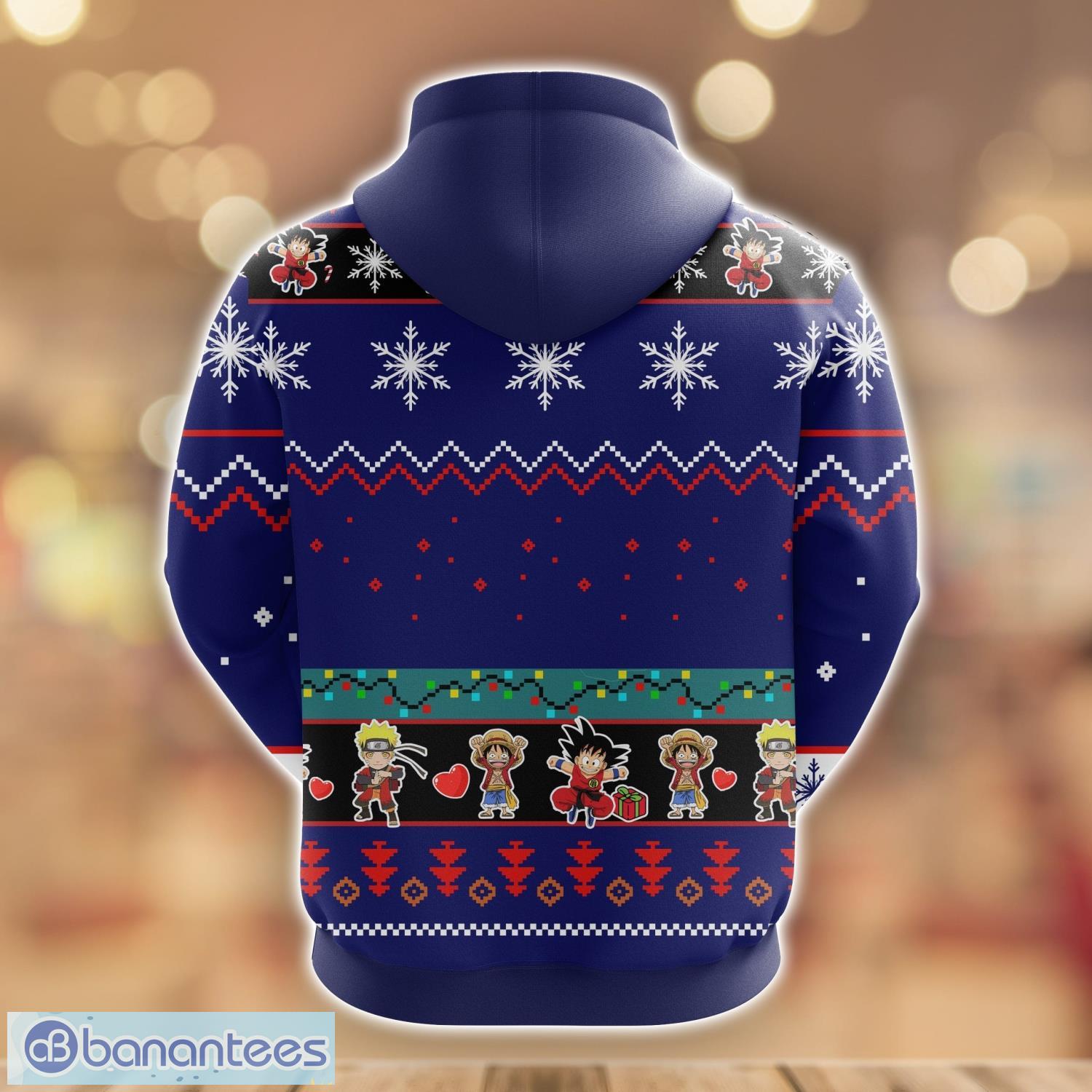 Anime Character Top Christmas Cute Noel Mc Ugly Christmas Pattern 3D Hoodie  Christmas Gift - Banantees
