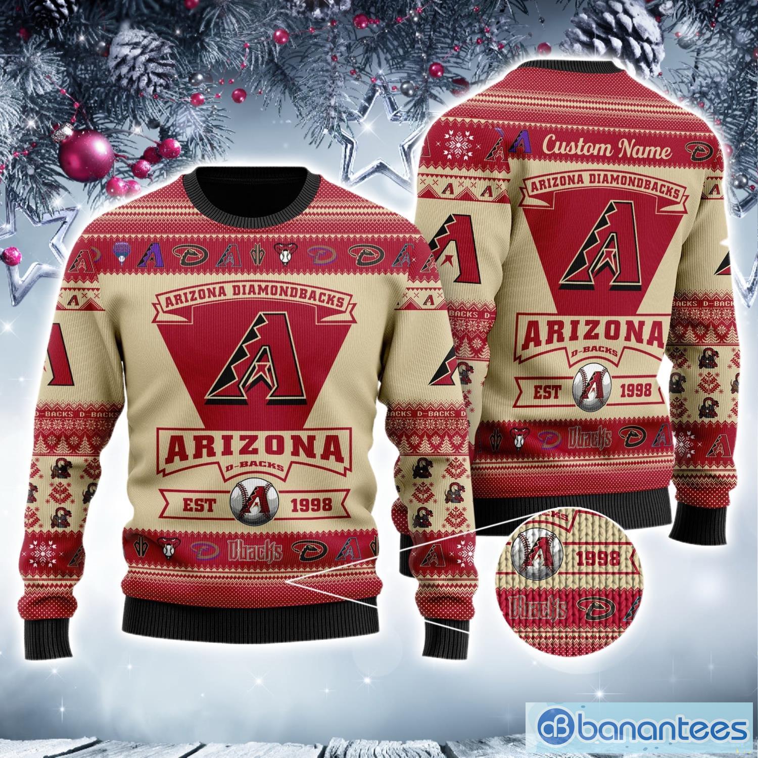 Arizona Diamondbacks Custom New Uniforms For Fan Gear Funny 3D Sweater For  Men And Women Gift Christmas - Freedomdesign