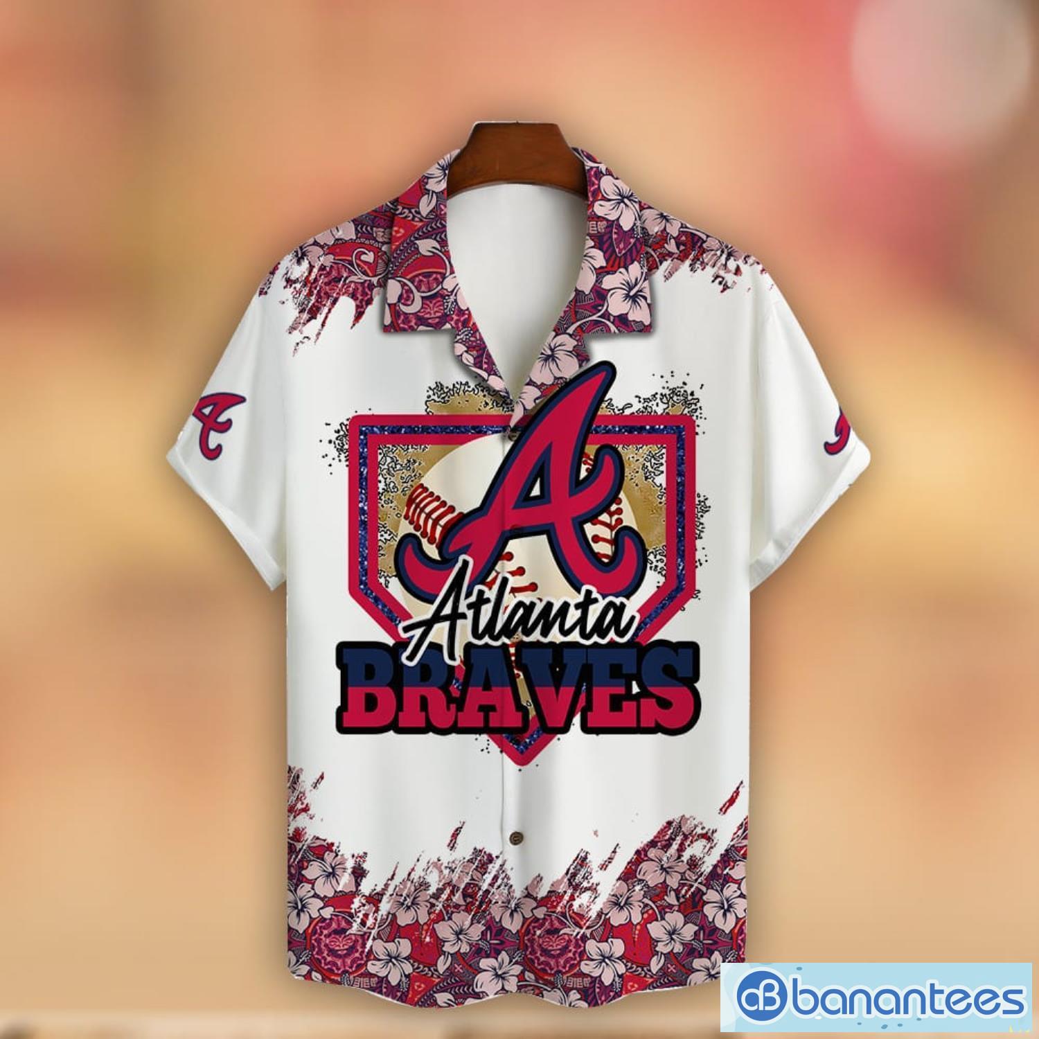Atlanta Braves Baseball Pattern Vintage Hawaiian Shirt - Banantees
