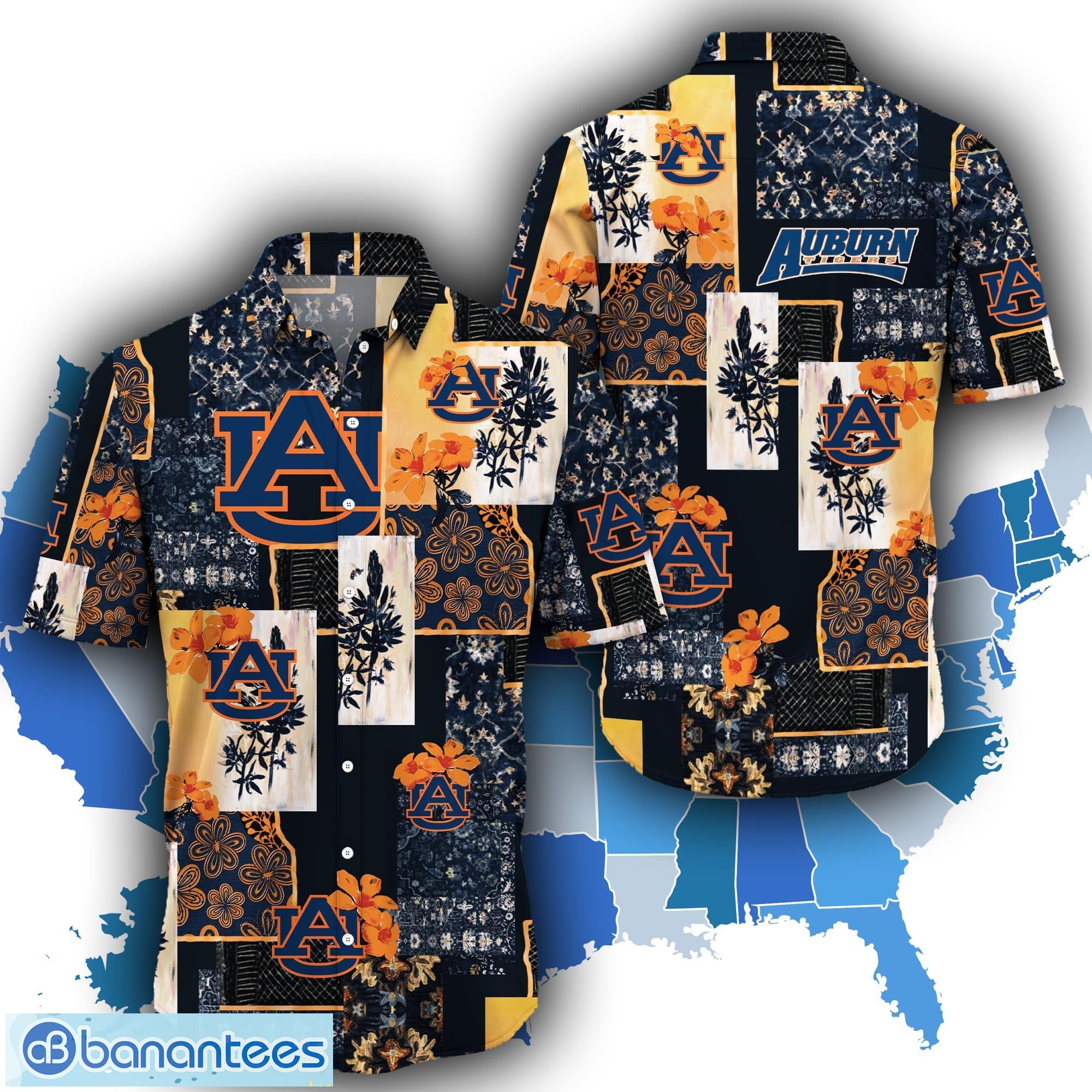 Auburn Tigers Map Teams New Arrivals Hawaiian Shirt Gift Men And