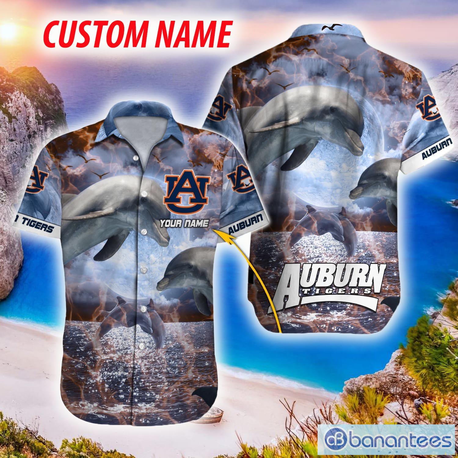 Auburn Tigers NCAA Hawaiian Shirt Dolphin Funny AOP Gift For Fans