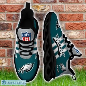 Custom Name Philadelphia Eagles Running Sneakers Striped Style Max Soul Shoes Product Photo 5