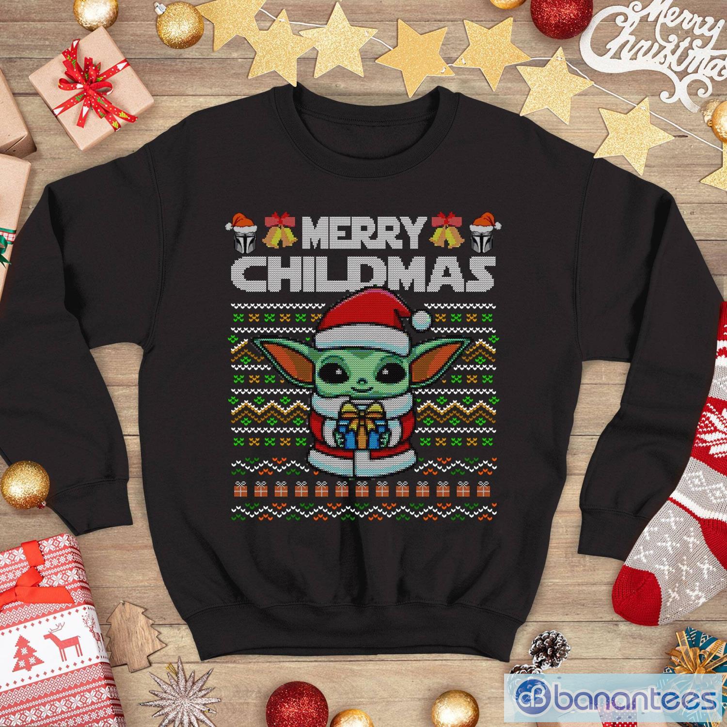 Baby Yoda Childmas Fire Christmas Sweatshirt Baby Yoda Childmas Fire Christmas Sweatshirt Product Photo 1