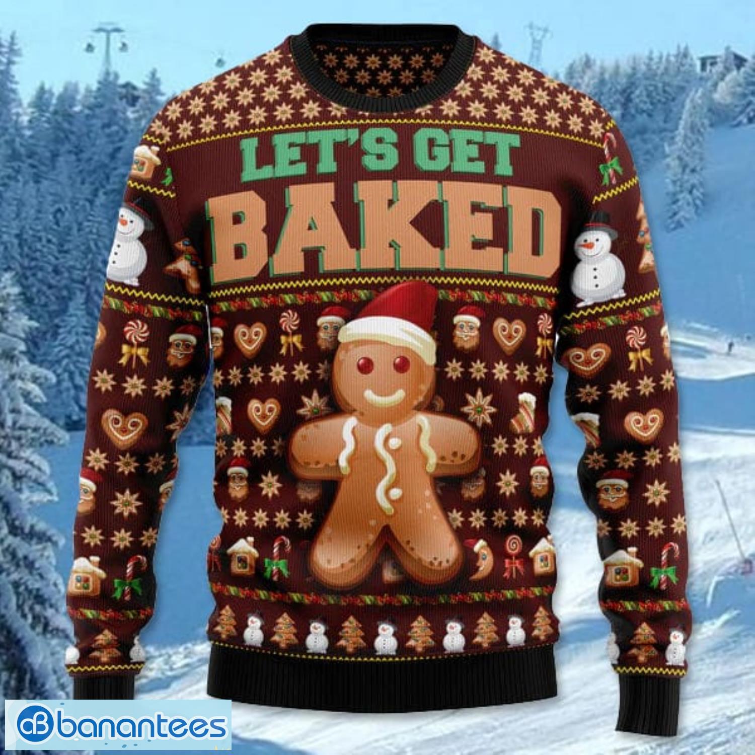 Baking Let‘s Get Baked All Over Printed 3D Ugly Christmas Sweater Noel Men And Women Gift Product Photo 1 Baking Let‘s Get Baked All Over Printed 3D Ugly Christmas Sweater Noel Men And Women Gift Product Photo 1