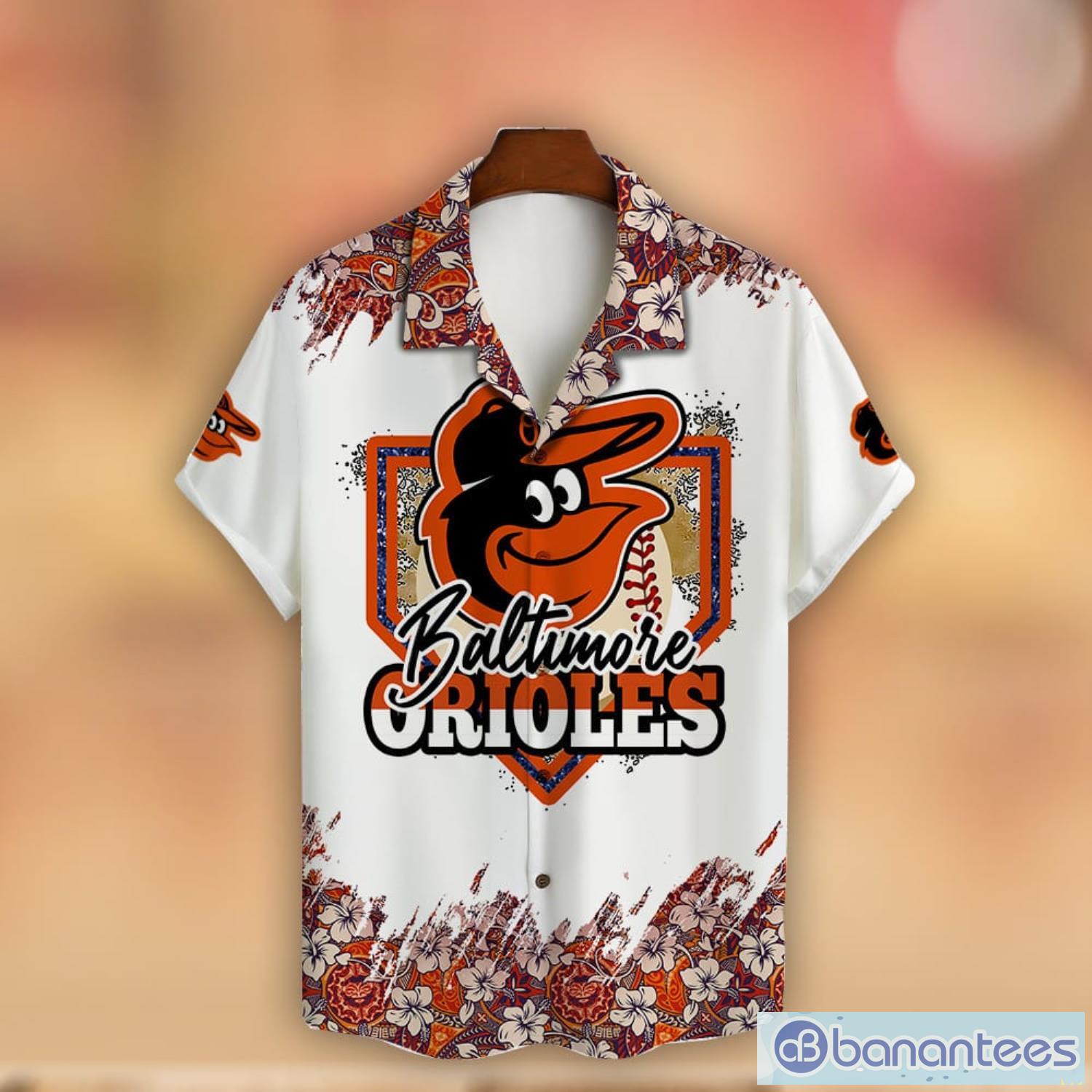 Baltimore Orioles Hawaiian Shirt Plaid Baseball Pattern Vintage Print