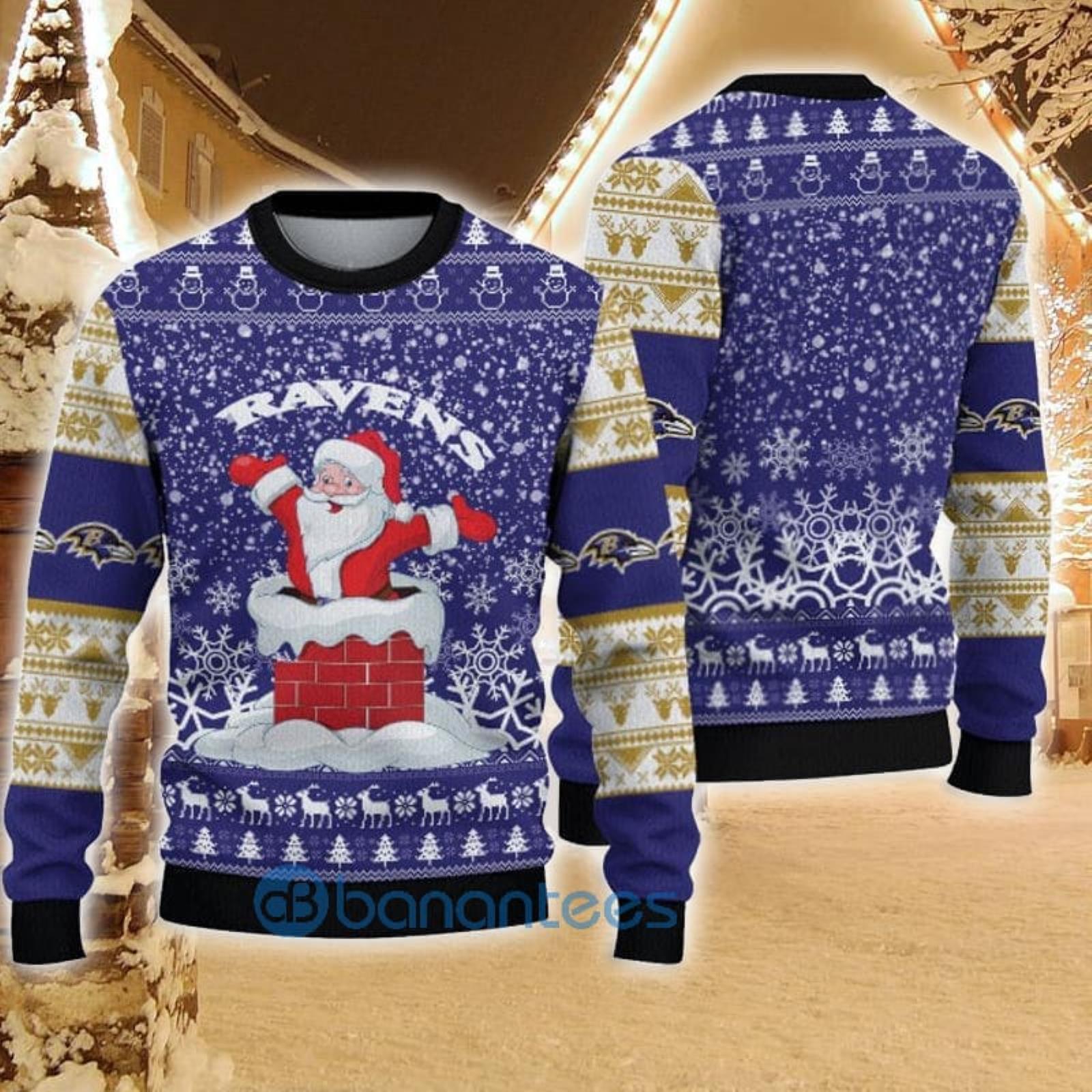 Baltimore Ravens Ugly Christmas Sweater For Fans - Banantees