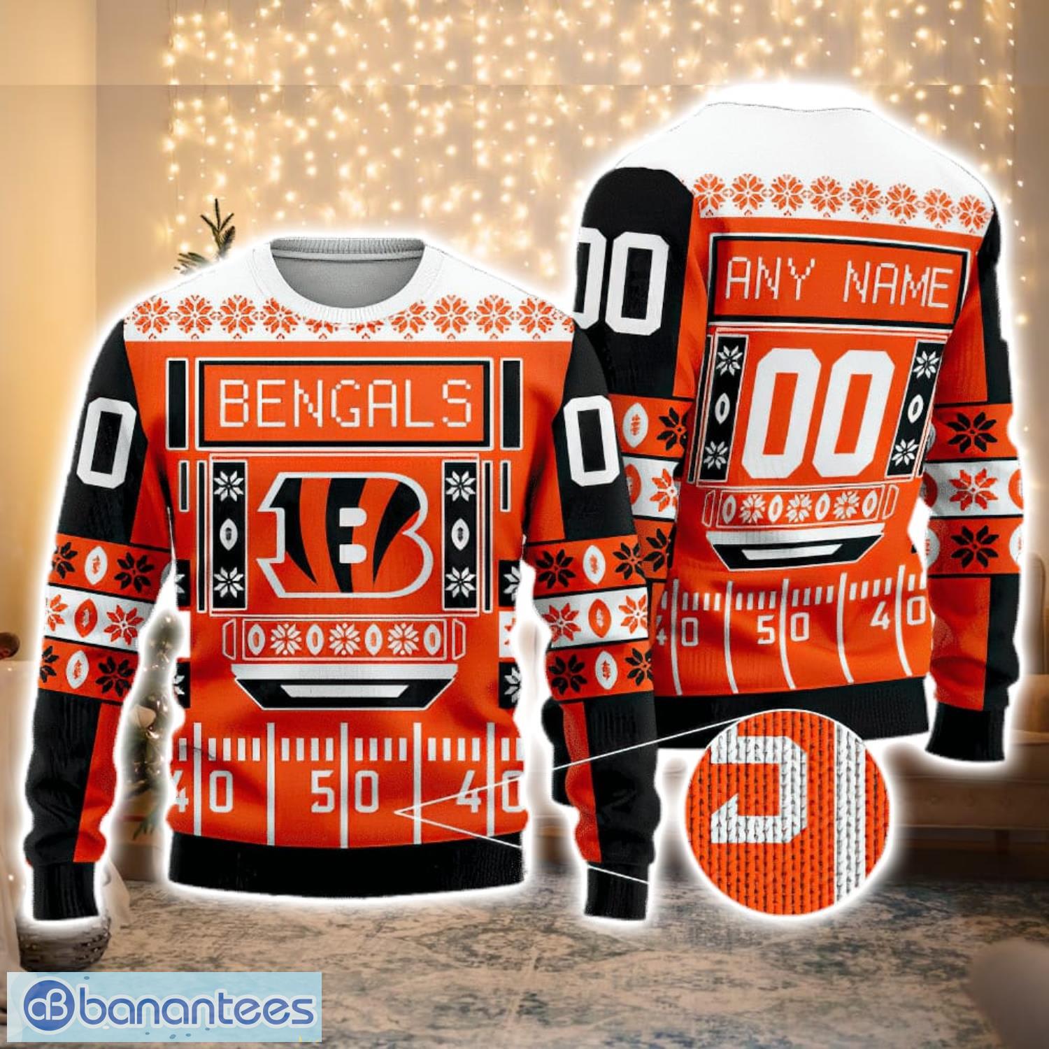 Broncos Nfl Custom Name And Number For Sport Fans Ugly Christmas Sweater -  Banantees