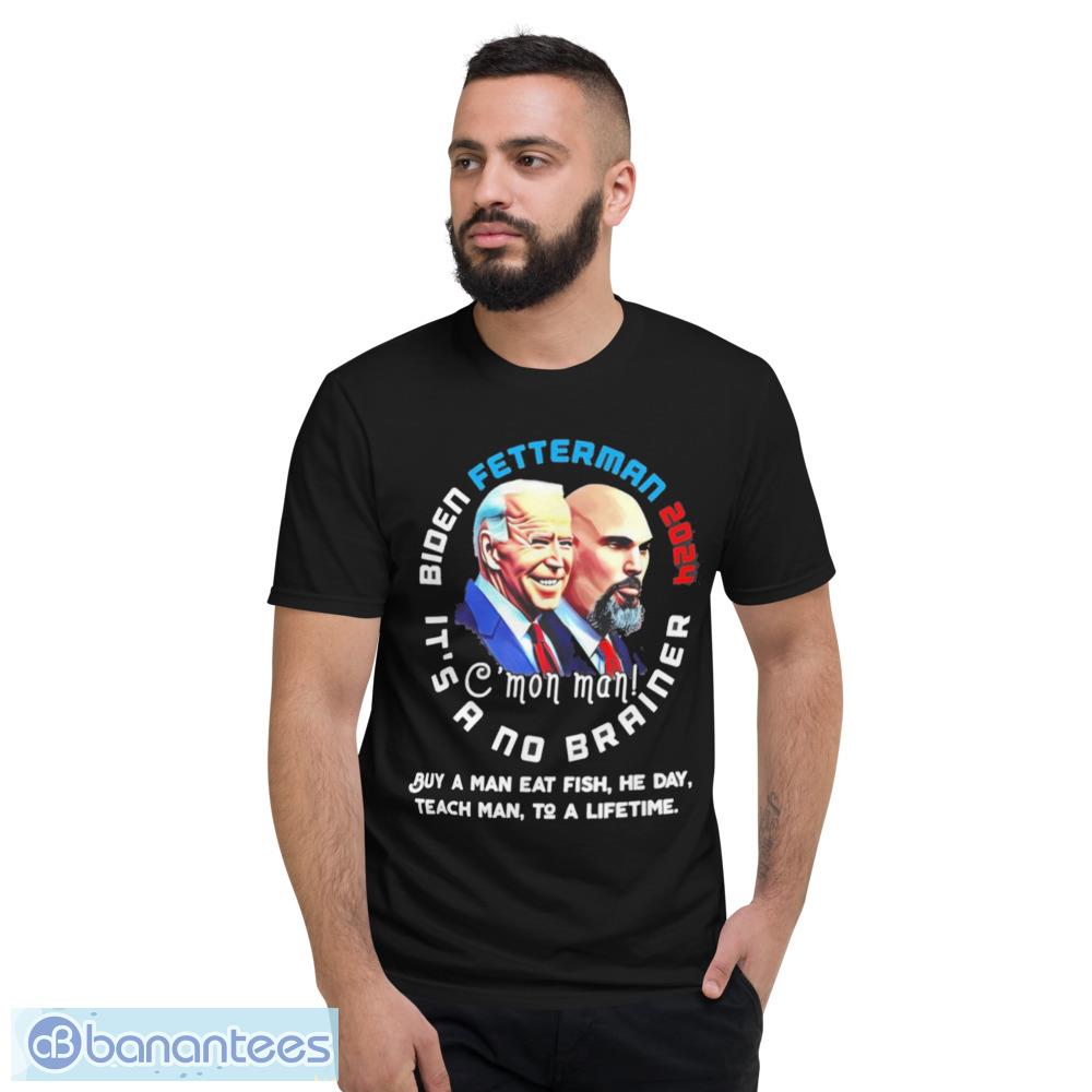 Biden Fetterman 2024 Its A No Brainer Pro Trump Christmas T-Shirt - Short Sleeve T-Shirt