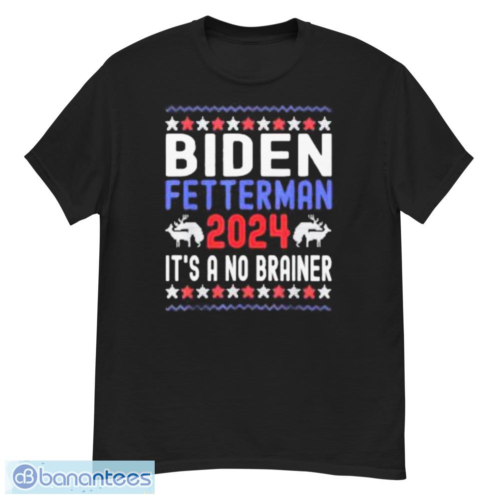 Biden Fetterman It's A No Brainer 2024 Ugly Christmas Shirt - G500 Men’s Classic T-Shirt