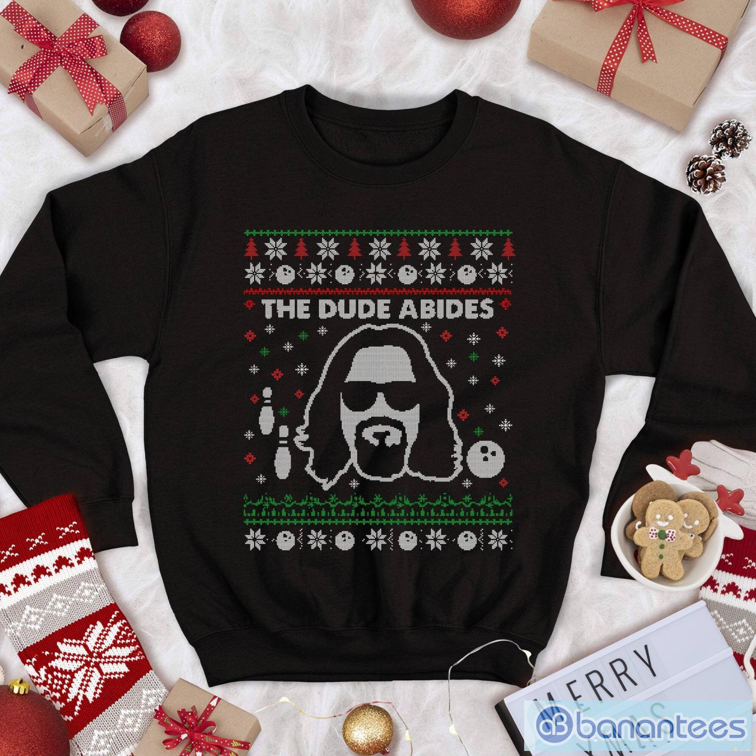 big lebowski sweatshirt the dude the dude abides christmas sweatshirt image Big Lebowski Sweatshirt The Dude The Dude Abides Christmas Sweatshirt Product Photo 1