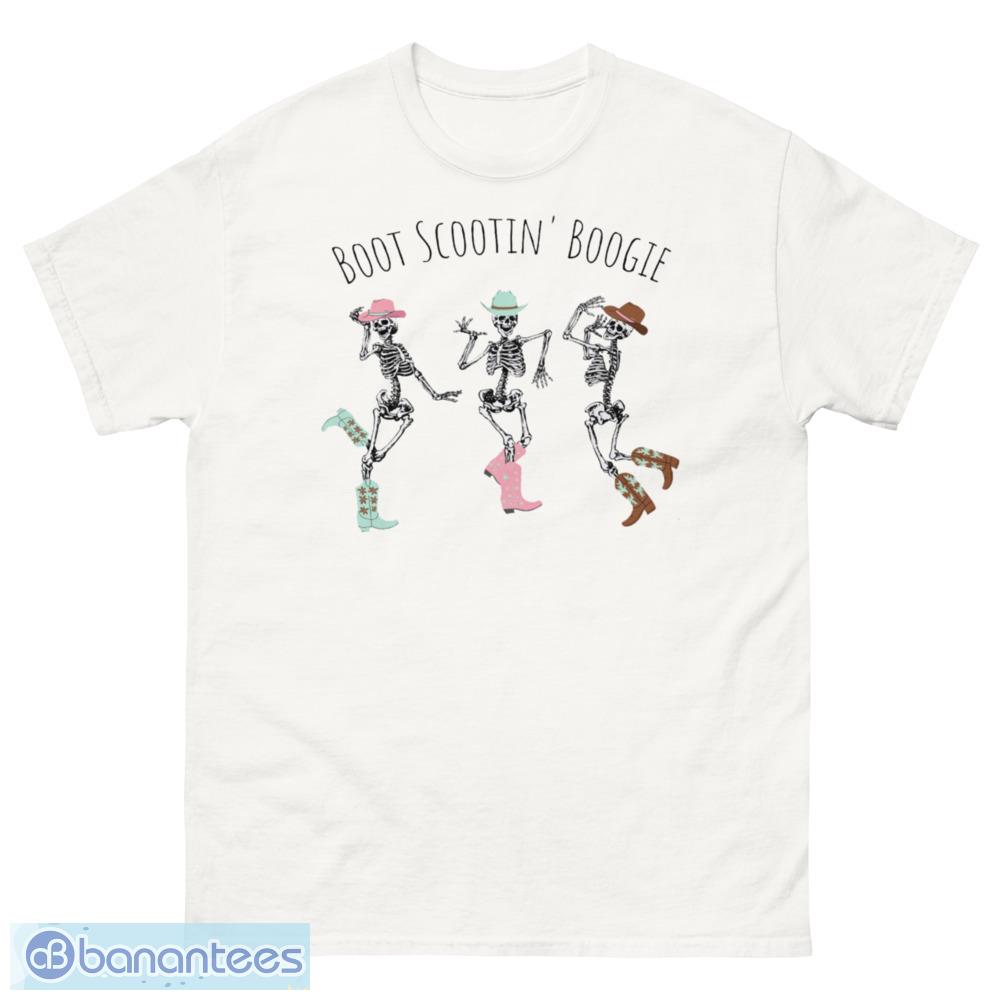 Boot Scootin Boogie Halloween Skeleton T-Shirt - 500 Men’s Classic Tee Gildan